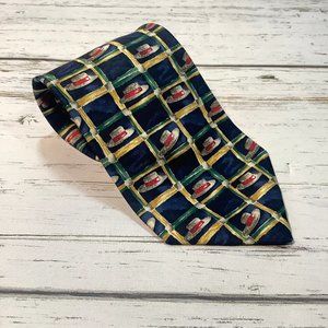 Dunhill 100% Silk Italian Tie Boat Hat Pattern